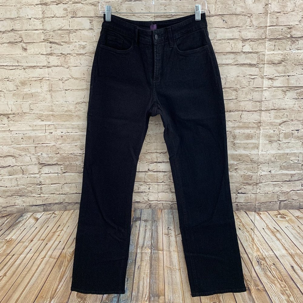 VGC NYDJ Black Stretch Denim BootCut Jeans SZ 6/32